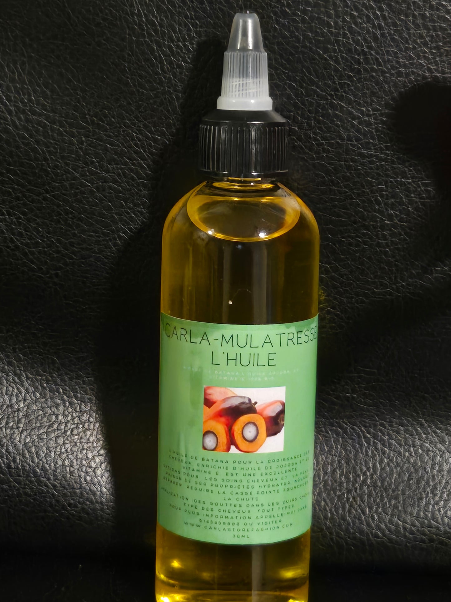 Carla-mulatresse à base de l'huile batana 100% bio pour la croissance des cheveux, stimuler,hydrater et augmenter le volume
