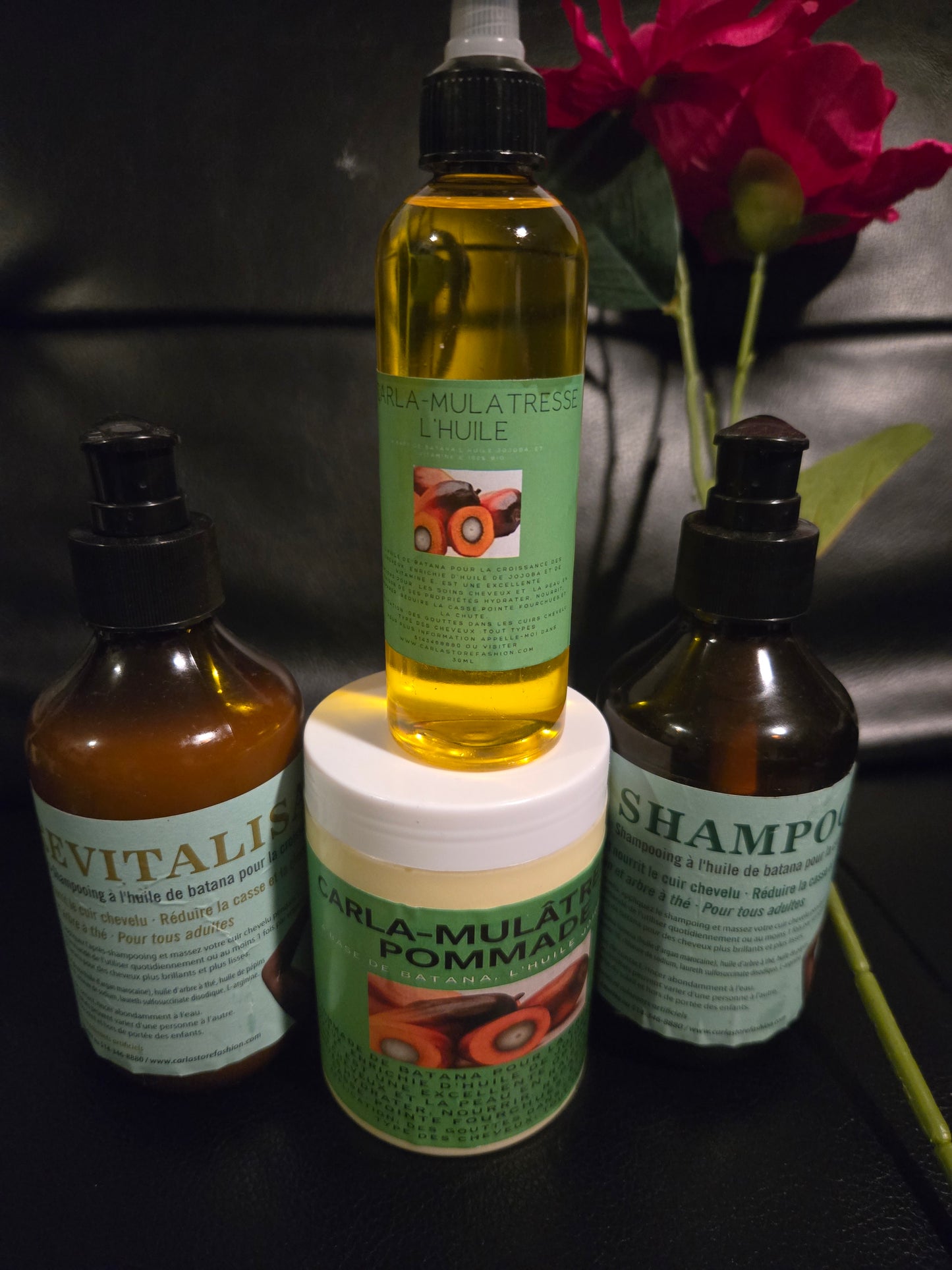 Carla-mulatresse à base de l'huile batana 100% bio pour la croissance des cheveux, stimuler,hydrater et augmenter le volume