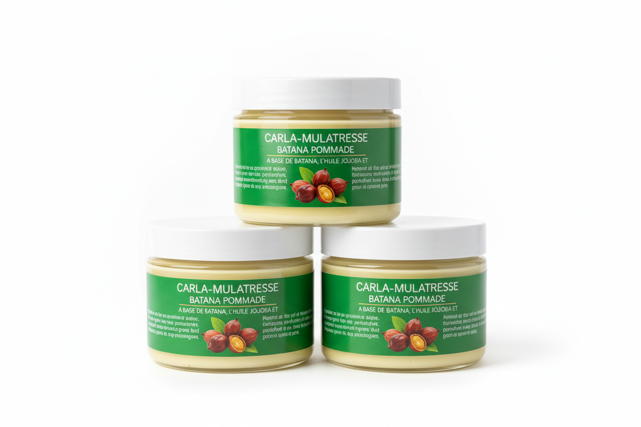 Carla-mulatresse à base de l'huile batana 100% bio pour la croissance des cheveux, stimuler,hydrater et augmenter le volume