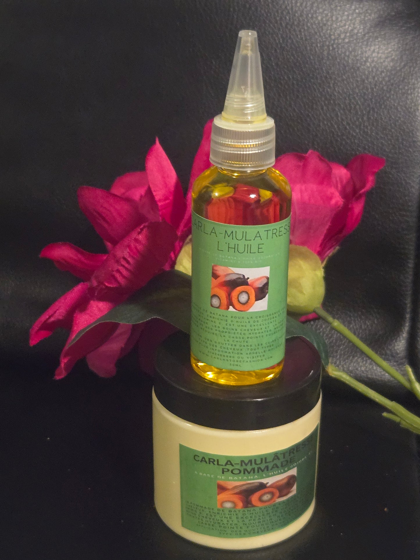 Carla-mulatresse à base de l'huile batana 100% bio pour la croissance des cheveux, stimuler,hydrater et augmenter le volume