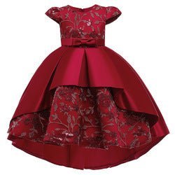 Popular Short Sleeves Wedding Applique Lace Long Kids Party Dress Princess Children Gowns Flower Girl Dresses - CarlastorePopular Short Sleeves Wedding Applique Lace Long Kids Party Dress Princess Children Gowns Flower Girl DressesmaxdropshippingCarlastore