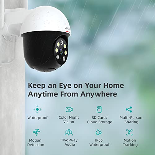 2K Security Camera Outdoor with Motion Tracking & Detection