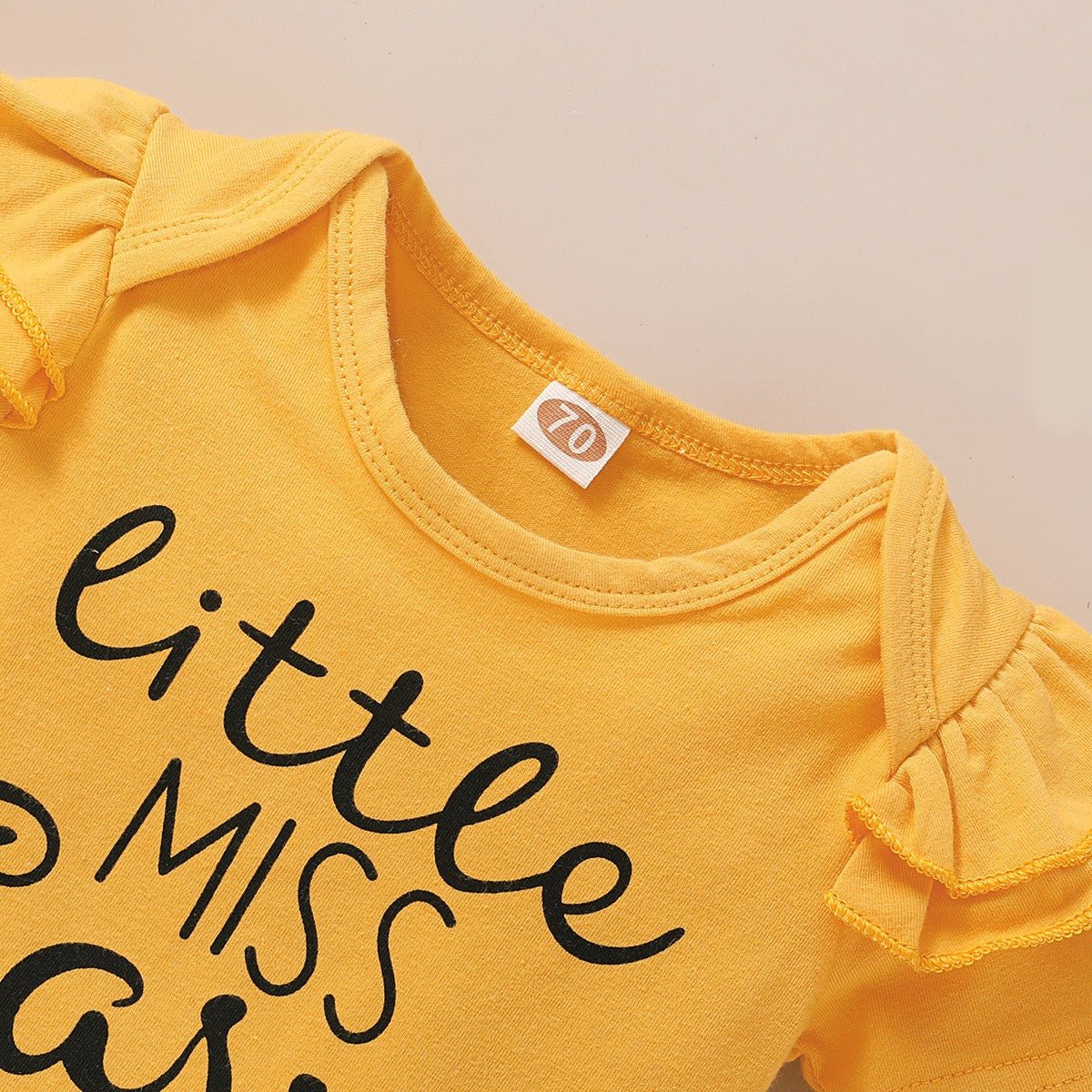 Girls' Spring/Summer Infant/Toddler Short Sleeve Solid Letter Printing Top+Small Flower Printing Trouser Set - CarlastoreGirls' Spring/Summer Infant/Toddler Short Sleeve Solid Letter Printing Top+Small Flower Printing Trouser SetCarlastoreCarlastore