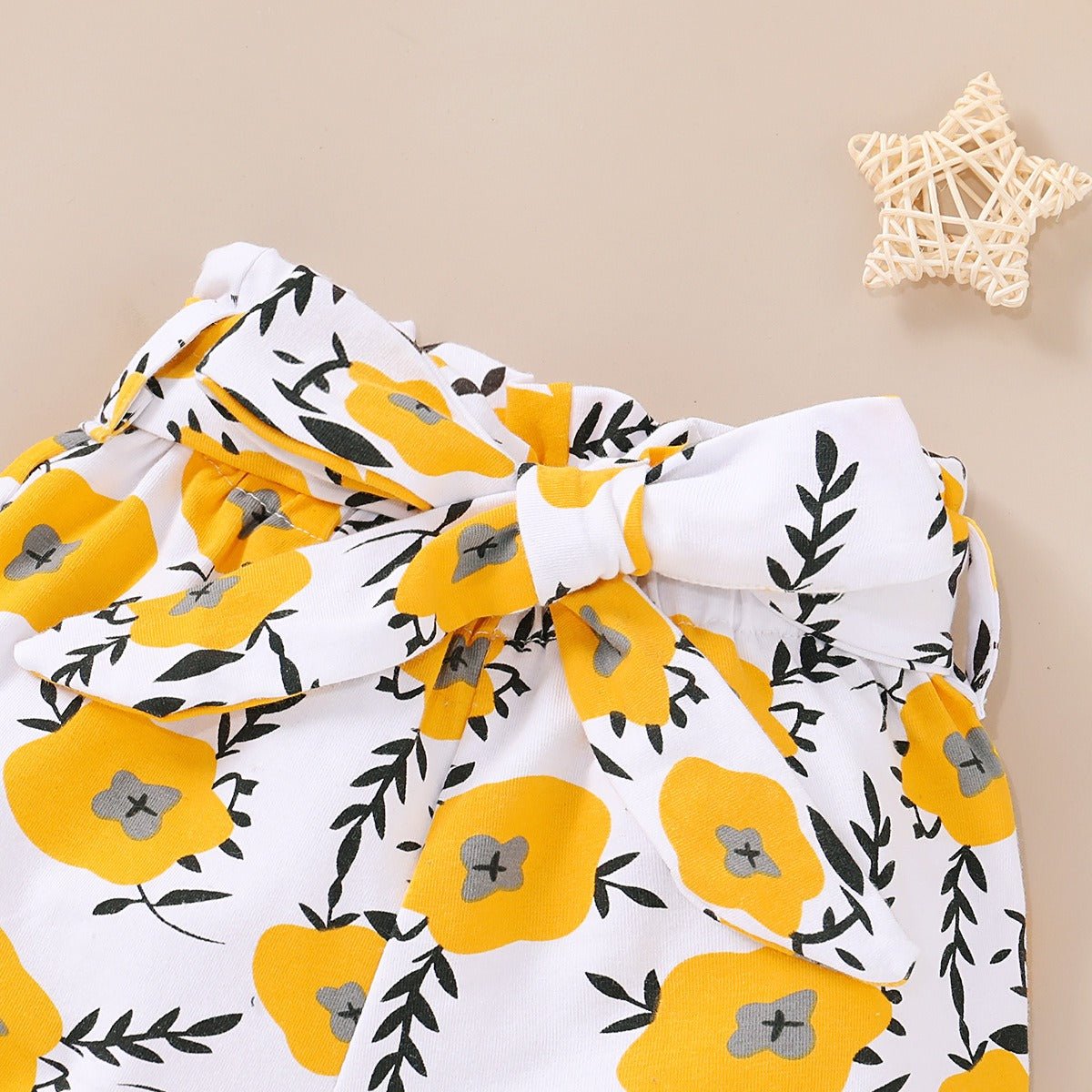 Girls' Spring/Summer Infant/Toddler Short Sleeve Solid Letter Printing Top+Small Flower Printing Trouser Set - CarlastoreGirls' Spring/Summer Infant/Toddler Short Sleeve Solid Letter Printing Top+Small Flower Printing Trouser SetCarlastoreCarlastore