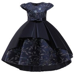 Popular Short Sleeves Wedding Applique Lace Long Kids Party Dress Princess Children Gowns Flower Girl Dresses - CarlastorePopular Short Sleeves Wedding Applique Lace Long Kids Party Dress Princess Children Gowns Flower Girl DressesmaxdropshippingCarlastore