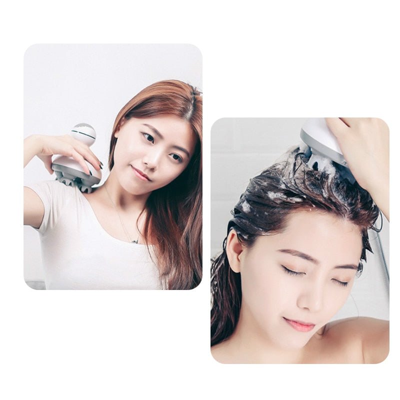 New 3D Waterproof Electric Head Massager Wireless Scalp Massage Promote Hair Growth Body Deep Tissue Kneading Vibrating - CarlastoreNew 3D Waterproof Electric Head Massager Wireless Scalp Massage Promote Hair Growth Body Deep Tissue Kneading VibratingCarlastoreCarlastore