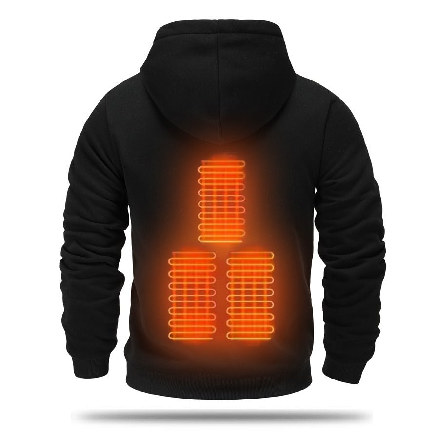 Hooded heating sweatshirt men's USB heating sweatshirt warm outdoor electric heating - CarlastoreHooded heating sweatshirt men's USB heating sweatshirt warm outdoor electric heatingCarlastoreCarlastore