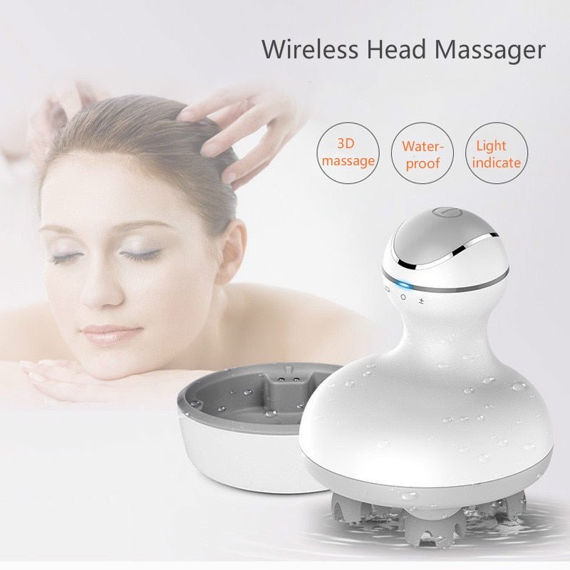 New 3D Waterproof Electric Head Massager Wireless Scalp Massage Promote Hair Growth Body Deep Tissue Kneading Vibrating - CarlastoreNew 3D Waterproof Electric Head Massager Wireless Scalp Massage Promote Hair Growth Body Deep Tissue Kneading VibratingCarlastoreCarlastore