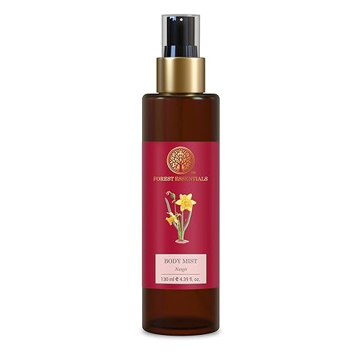 Forest Essentials Fragrant Body Mist Nargis | Aloe Vera juice infused Perfume Spray to keep Skin Scented & Hydrated Through the Day