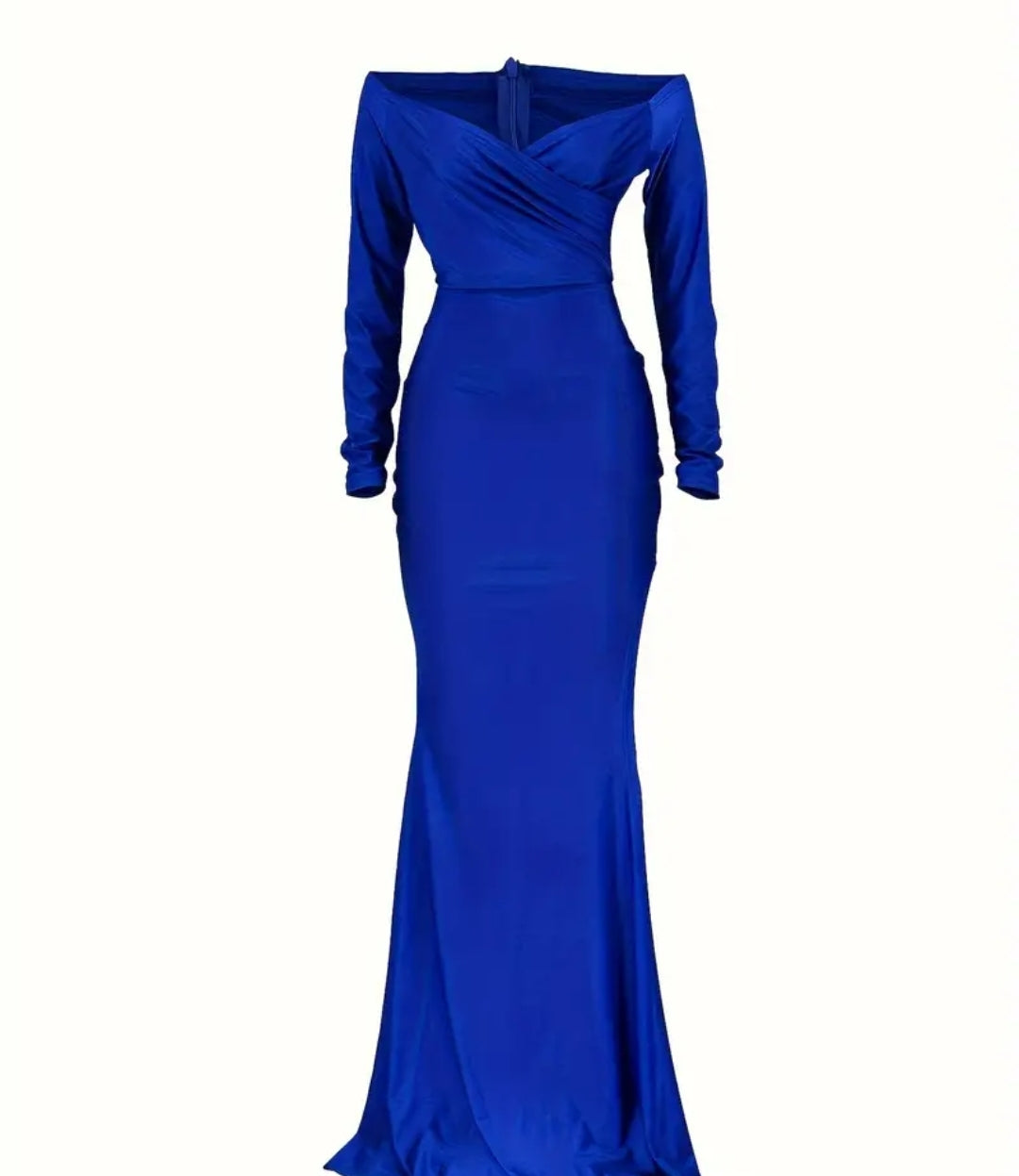 Robe Élégante soirée longue solide à manches longues,vêtements pour femme