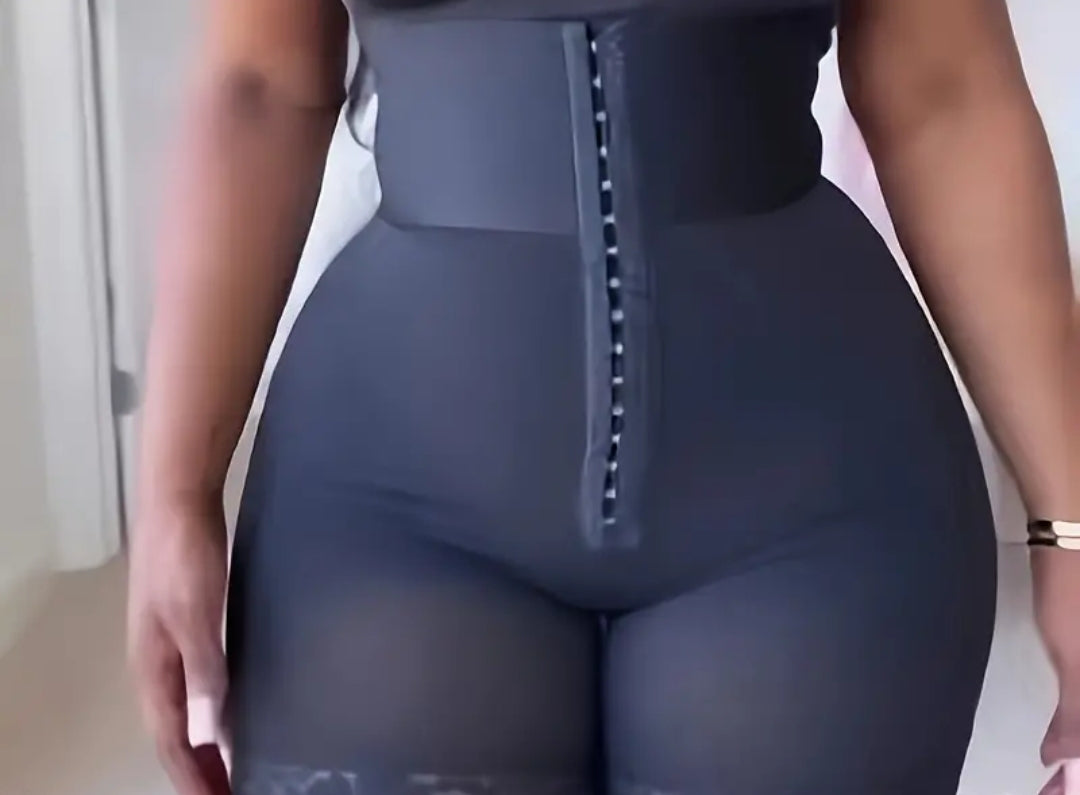 Gaine amincissante taille haute3 rangée de crochets pour femme avec bordure en dentelle, body shaper sans couture pour robe