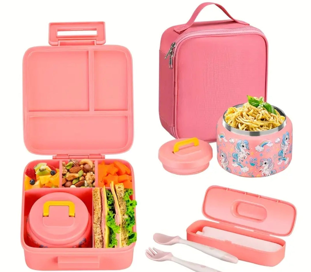 Boîte à lunch réutilisable pour enfants avec un pot alimentaire isolé