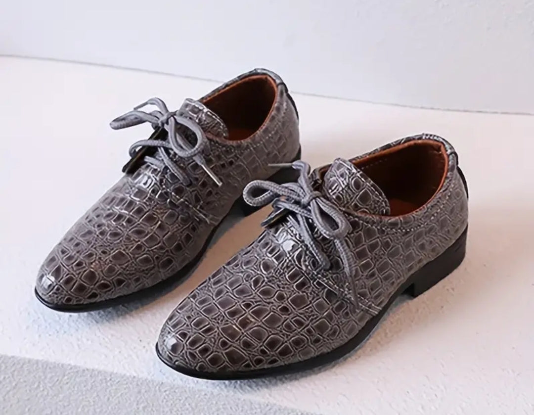 Chaussures habillés pour garçons avec lacets, antidérapant pour la fête et toute saison