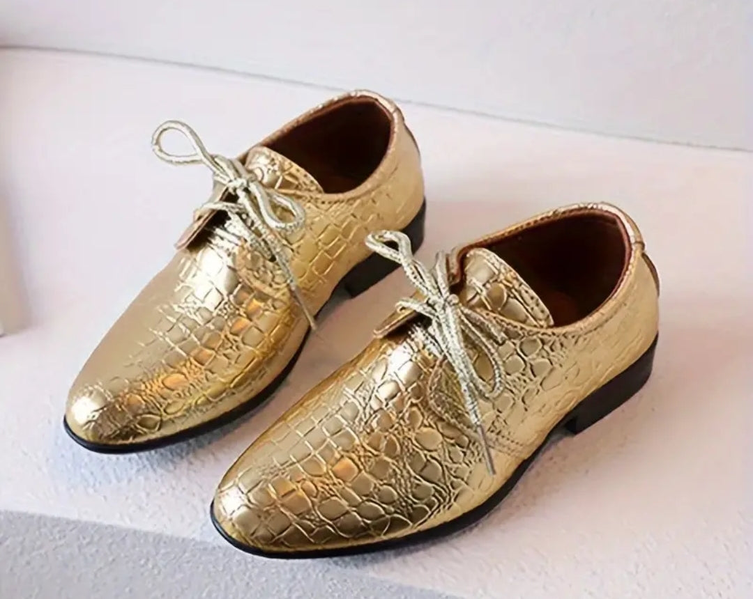 Chaussures habillés pour garçons avec lacets, antidérapant pour la fête et toute saison