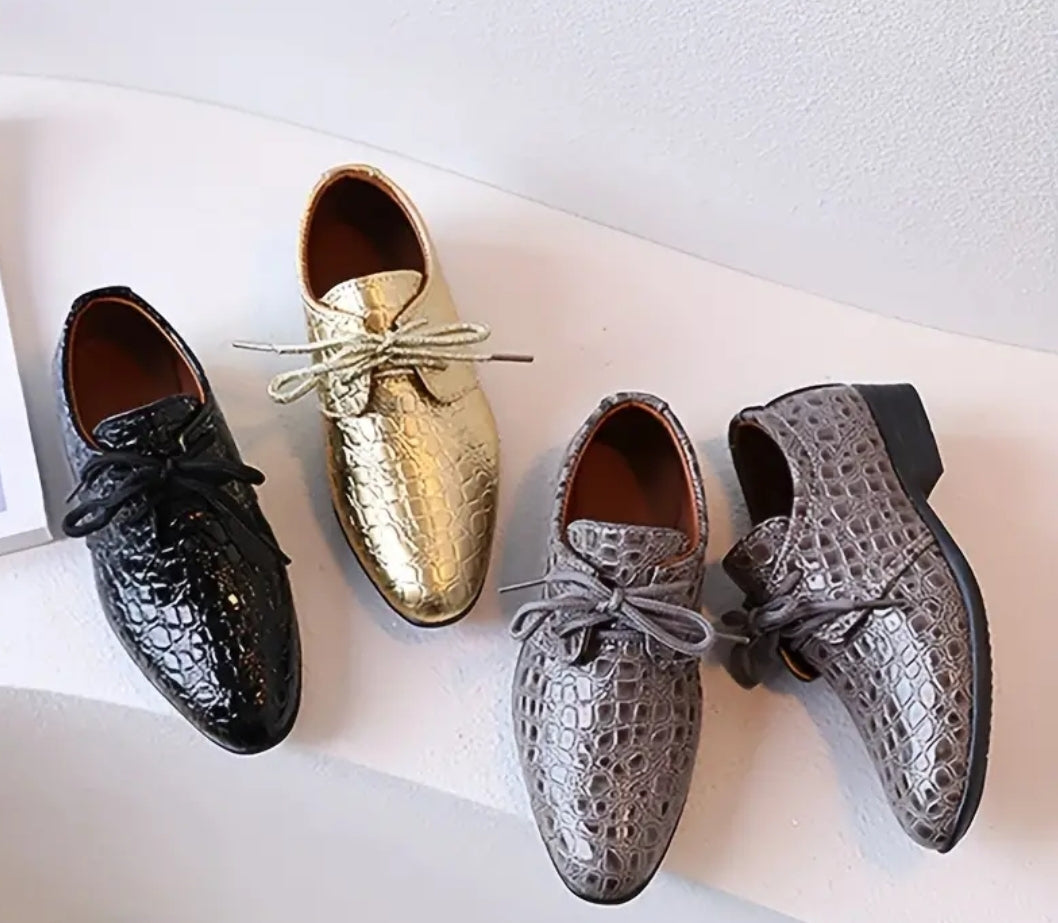 Chaussures habillés pour garçons avec lacets, antidérapant pour la fête et toute saison