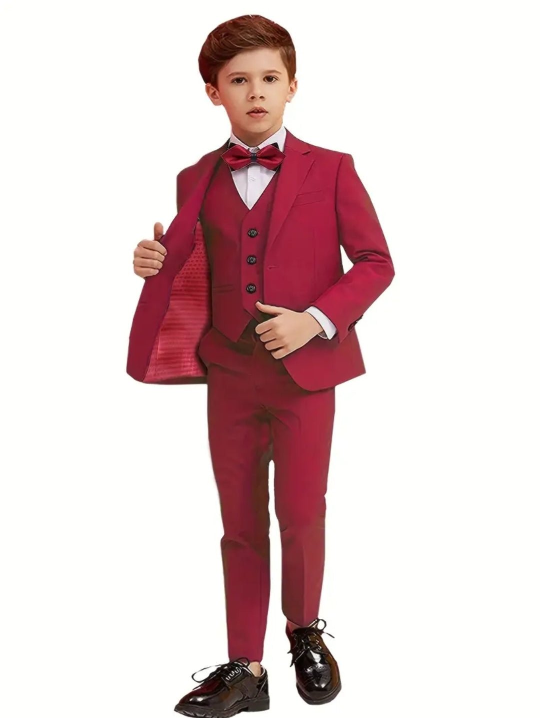 Costume enfant garçon 5pcs slim fit tenue gentleman formel chemise à manche longue costume & noeud de papillons & chemise & pantalon & gilet, ensemble vêtements enfants costume extérieur - CarlastoreCostume enfant garçon 5pcs slim fit tenue gentleman formel chemise à manche longue costume & noeud de papillons & chemise & pantalon & gilet, ensemble vêtements enfants costume extérieurCarlastoreCarlastore