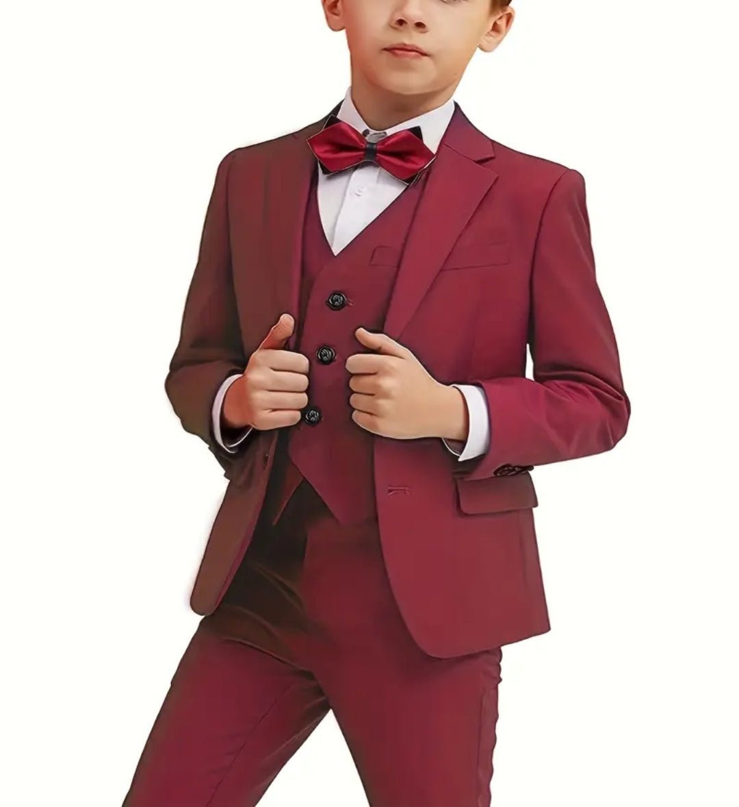 Costume enfant garçon 5pcs slim fit tenue gentleman formel chemise à manche longue costume & noeud de papillons & chemise & pantalon & gilet, ensemble vêtements enfants costume extérieur - CarlastoreCostume enfant garçon 5pcs slim fit tenue gentleman formel chemise à manche longue costume & noeud de papillons & chemise & pantalon & gilet, ensemble vêtements enfants costume extérieurCarlastoreCarlastore
