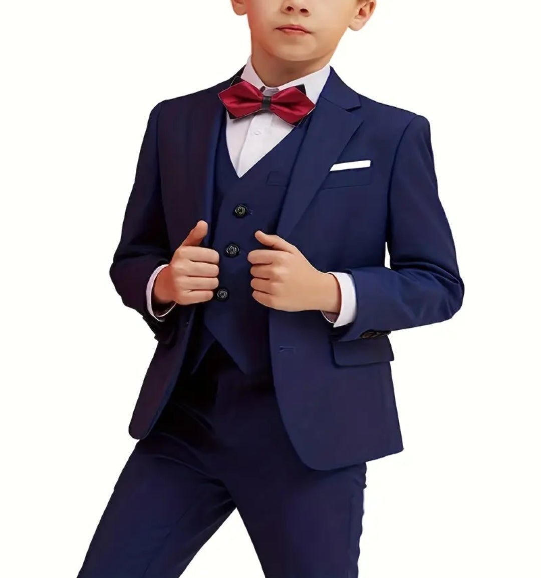 Costume enfant garçon 5pcs slim fit tenue gentleman formel chemise à manche longue costume & noeud de papillons & chemise & pantalon & gilet, ensemble vêtements enfants costume extérieur - CarlastoreCostume enfant garçon 5pcs slim fit tenue gentleman formel chemise à manche longue costume & noeud de papillons & chemise & pantalon & gilet, ensemble vêtements enfants costume extérieurCarlastoreCarlastore