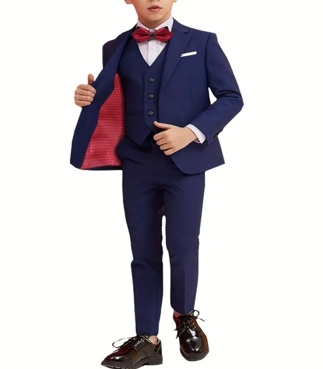 Costume enfant garçon 5pcs slim fit tenue gentleman formel chemise à manche longue costume & noeud de papillons & chemise & pantalon & gilet, ensemble vêtements enfants costume extérieur - CarlastoreCostume enfant garçon 5pcs slim fit tenue gentleman formel chemise à manche longue costume & noeud de papillons & chemise & pantalon & gilet, ensemble vêtements enfants costume extérieurCarlastoreCarlastore