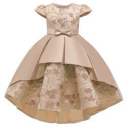 Popular Short Sleeves Wedding Applique Lace Long Kids Party Dress Princess Children Gowns Flower Girl Dresses - CarlastorePopular Short Sleeves Wedding Applique Lace Long Kids Party Dress Princess Children Gowns Flower Girl DressesmaxdropshippingCarlastore