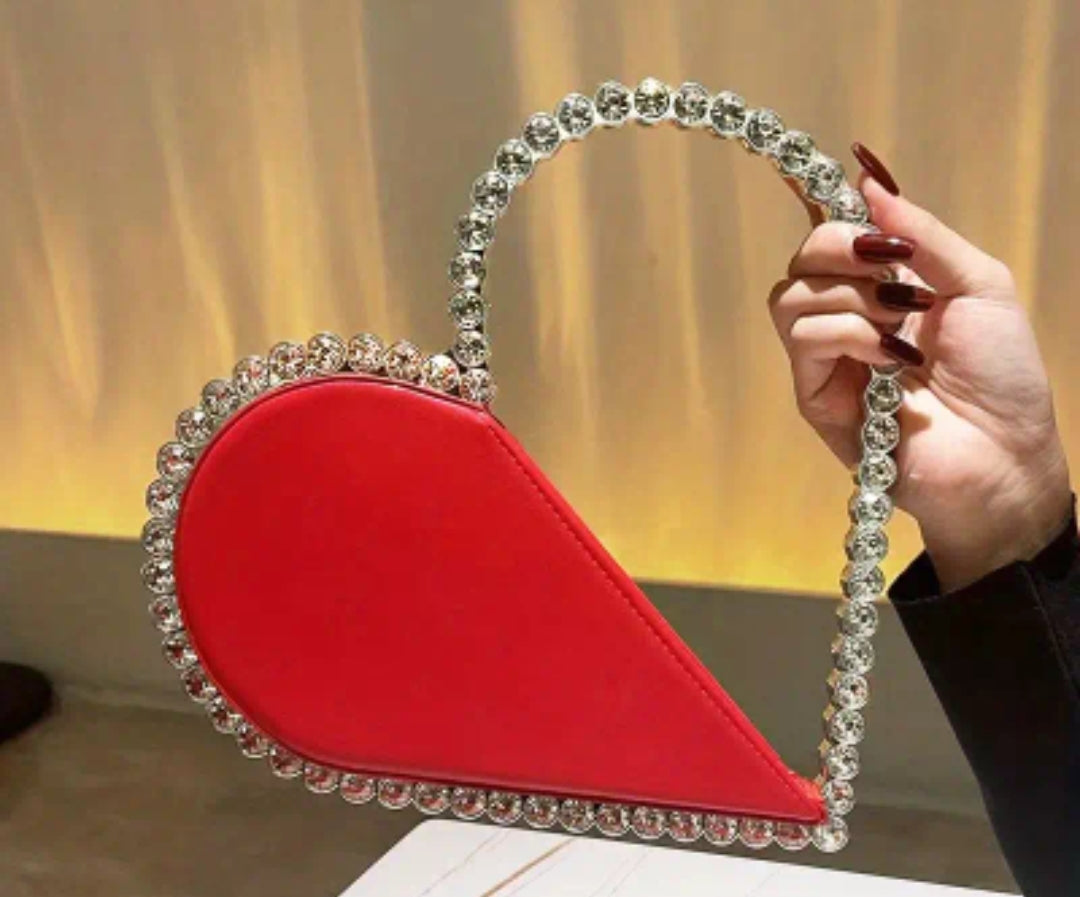 Mini sac de soirée en forme de coeur