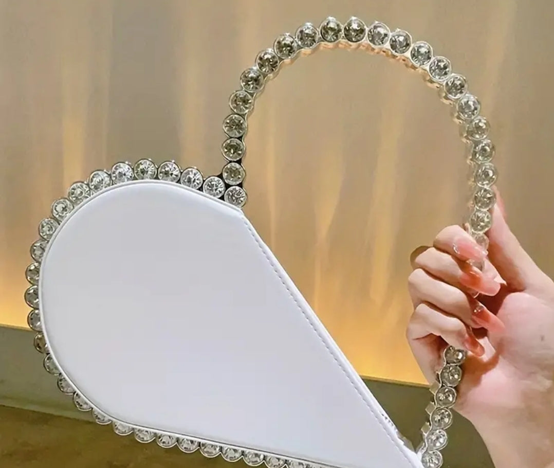 Mini sac de soirée en forme de coeur