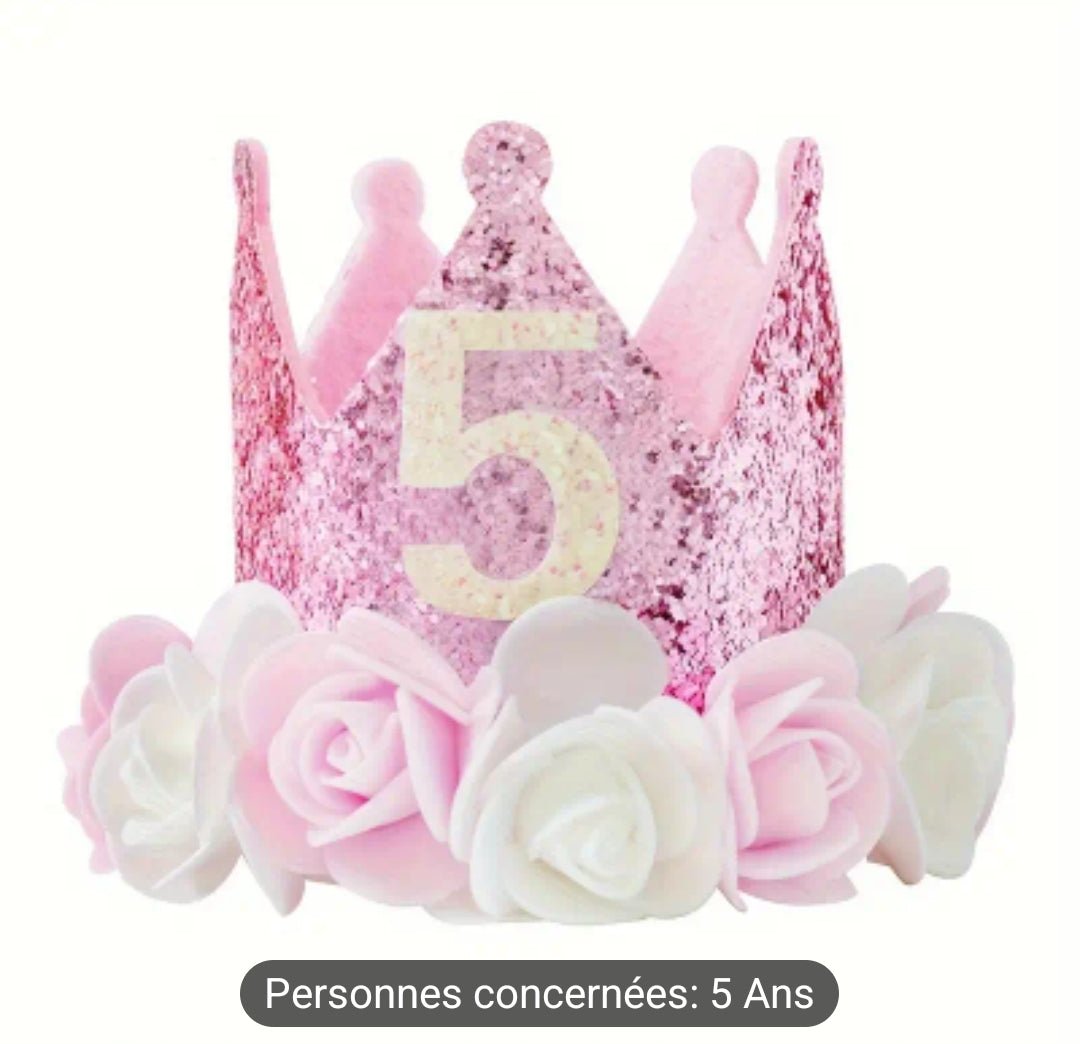 Chapeau couronne d'anniversaire pailleté rose scintillant pour 1 à 5 ans parfaits pour la fête de bébé et petite,lavage à la main uniquement - CarlastoreChapeau couronne d'anniversaire pailleté rose scintillant pour 1 à 5 ans parfaits pour la fête de bébé et petite,lavage à la main uniquementCarlastoreCarlastore
