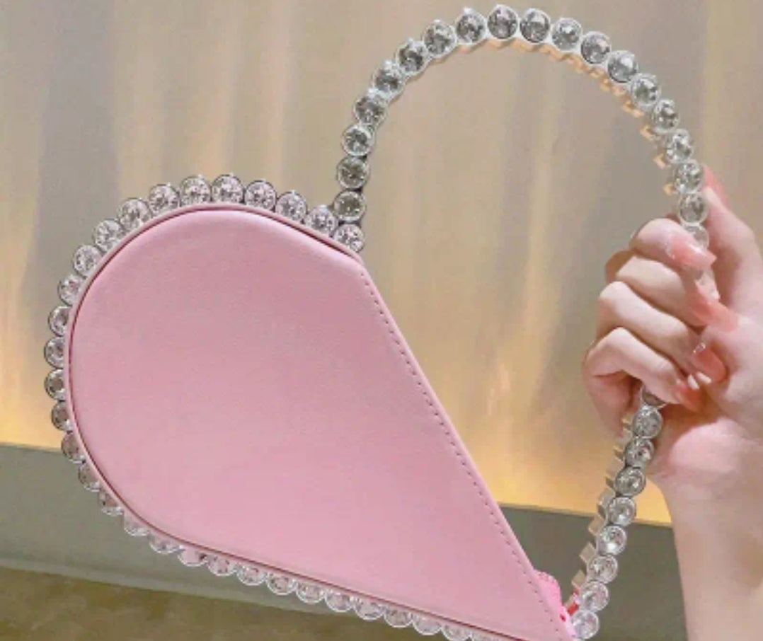 Mini sac de soirée en forme de coeur