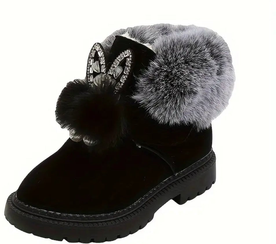 Mignon bottes de neige à l'oreille de lapin pour bébé fille, bottes douce et chaude en polaires pour la marche extérieur,automne/hiver - CarlastoreMignon bottes de neige à l'oreille de lapin pour bébé fille, bottes douce et chaude en polaires pour la marche extérieur,automne/hiverCarlastoreCarlastore