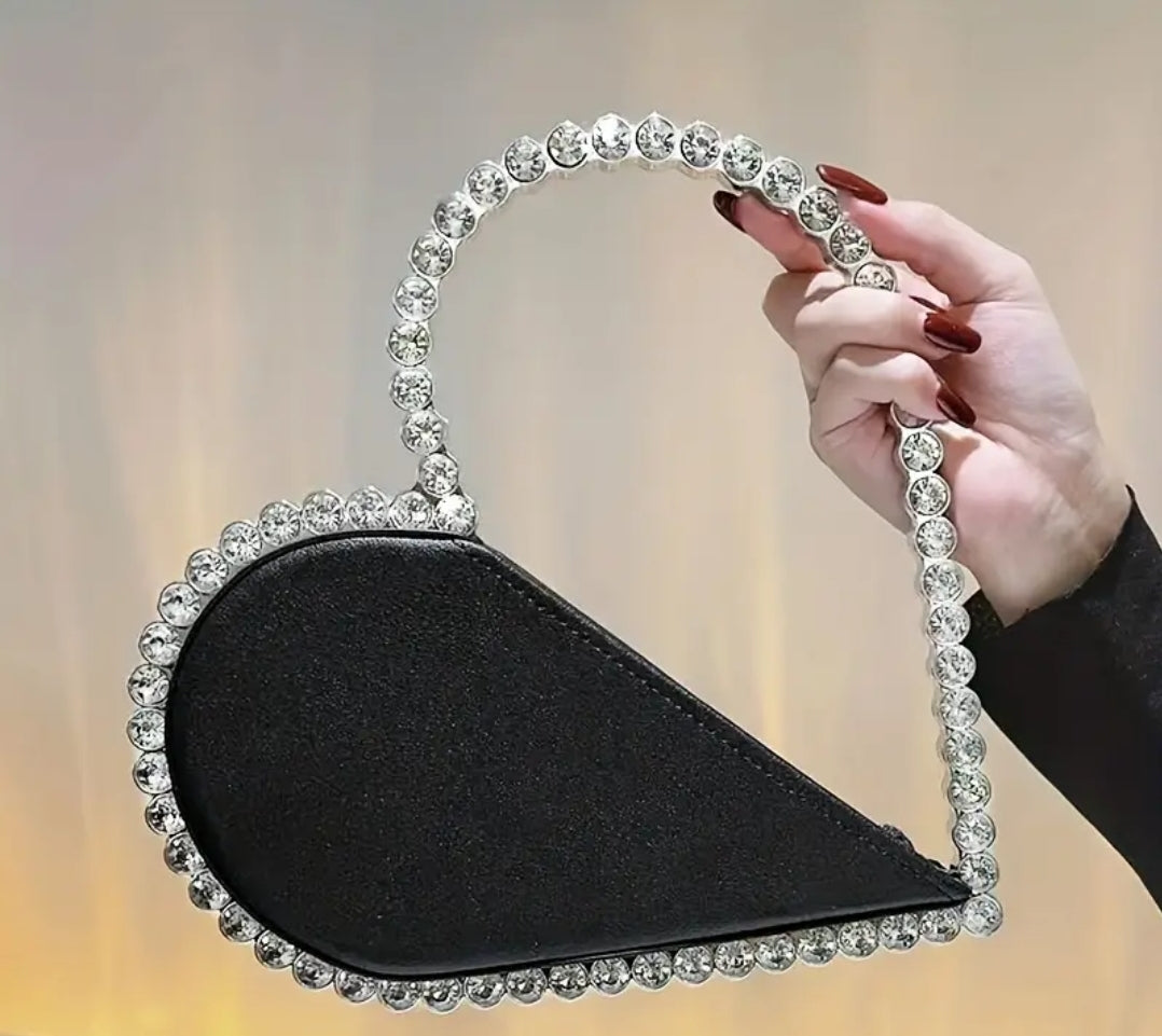 Mini sac de soirée en forme de coeur