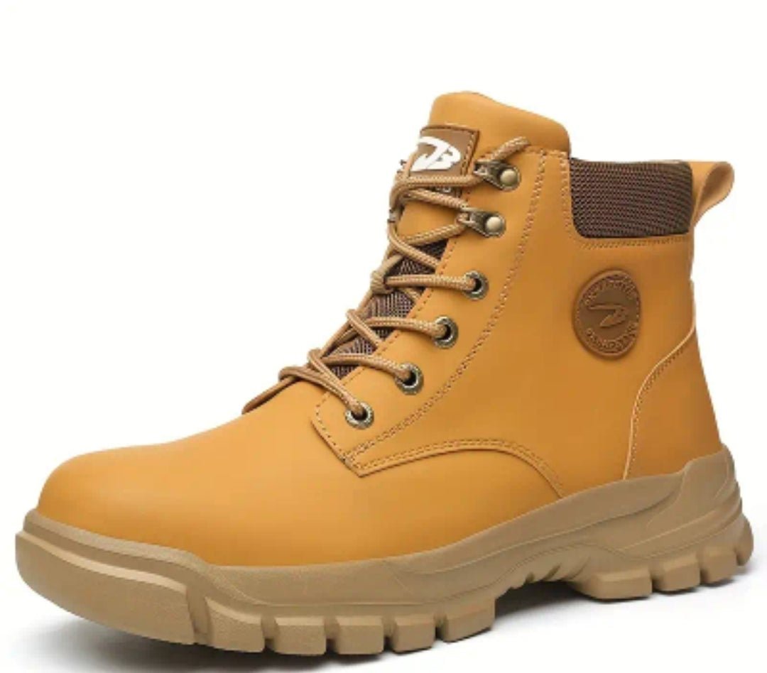 Chaussure de sécurité montantes pour hommes de grande taille, couleur unie anri crevaison et bout en acier, confortable,antidérapantes,à lacets et semelle en EVA,chaussures de travail durables - CarlastoreChaussure de sécurité montantes pour hommes de grande taille, couleur unie anri crevaison et bout en acier, confortable,antidérapantes,à lacets et semelle en EVA,chaussures de travail durablesCarlastoreCarlastore
