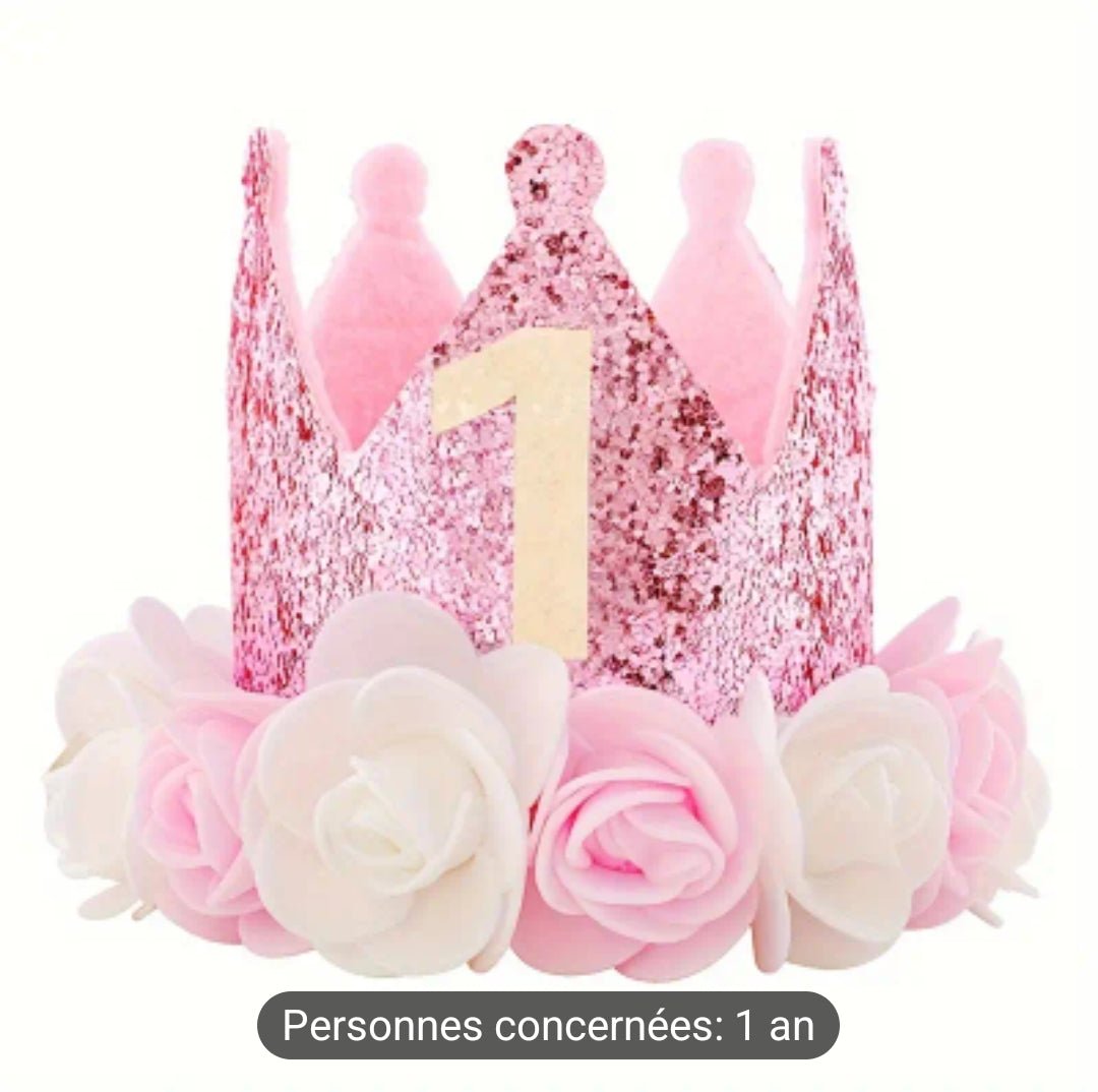 Chapeau couronne d'anniversaire pailleté rose scintillant pour 1 à 5 ans parfaits pour la fête de bébé et petite,lavage à la main uniquement - CarlastoreChapeau couronne d'anniversaire pailleté rose scintillant pour 1 à 5 ans parfaits pour la fête de bébé et petite,lavage à la main uniquementCarlastoreCarlastore