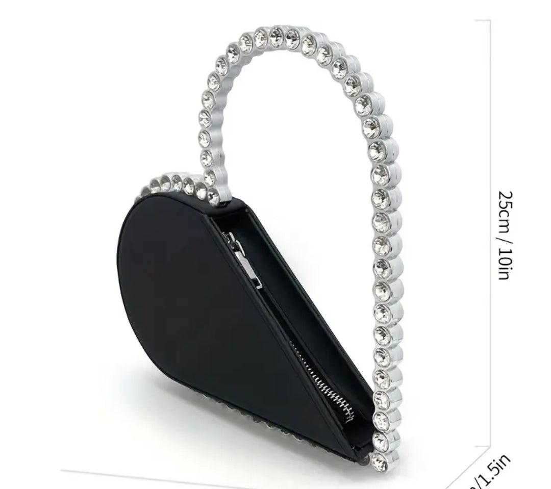 Mini sac de soirée en forme de coeur