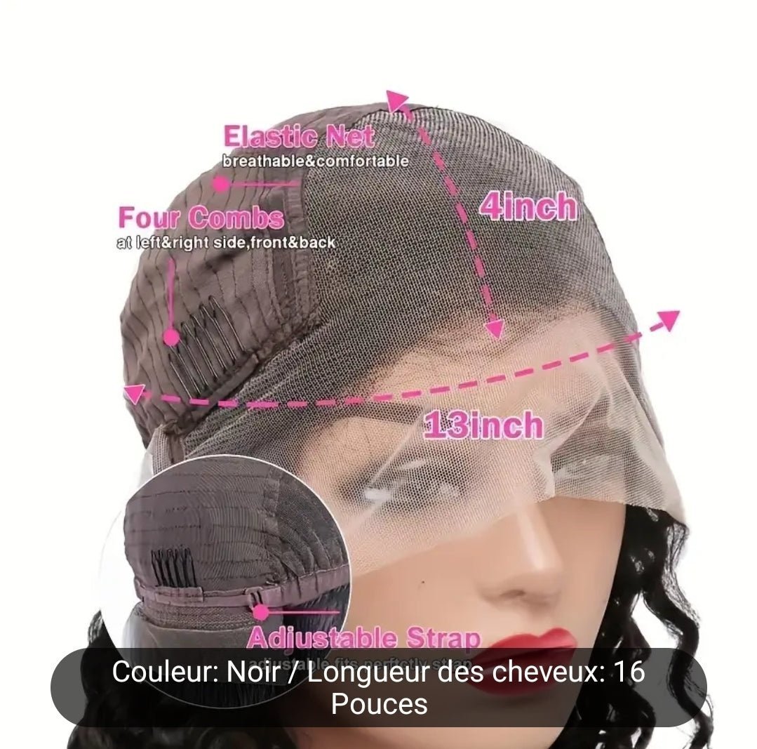 Perruques elegant 13 4 lace front pour femme vague d'eau ,densité 150% pre - epilee avec cheveux de bébé,cheveux humains Rémy brésilien ,couleur naturelle,16 pouces - CarlastorePerruques elegant 13 4 lace front pour femme vague d'eau ,densité 150% pre - epilee avec cheveux de bébé,cheveux humains Rémy brésilien ,couleur naturelle,16 poucesCarlastoreCarlastore