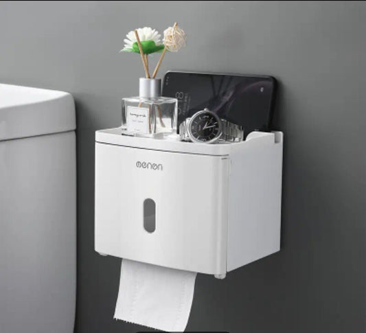 Support mural pour papier toilette,porte rouleau étanche pour le rangement des mouchoir à l'usage domestique, sans perçage - CarlastoreSupport mural pour papier toilette,porte rouleau étanche pour le rangement des mouchoir à l'usage domestique, sans perçageCarlastoreCarlastore