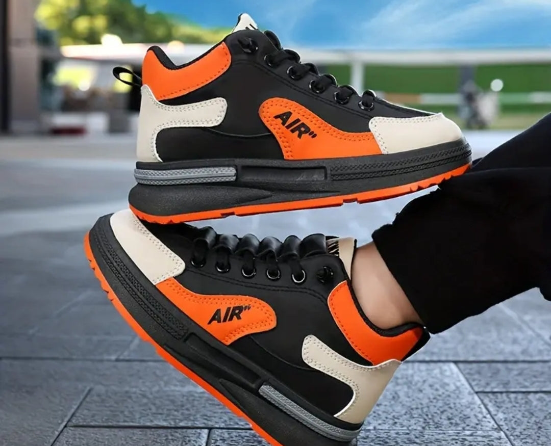 Chaussure de sport pour garçons, confortable et antidérapant,à lacets et semelle souple