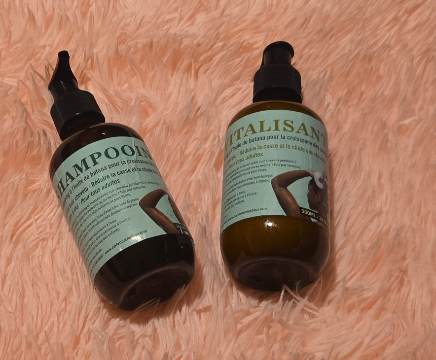 Carla-mulatresse shampoing et revitalisant 300g chacun à base de batana pour la croissance des cheveux, stimuler la pousse des cheveux, hydrater et augmenter le volume