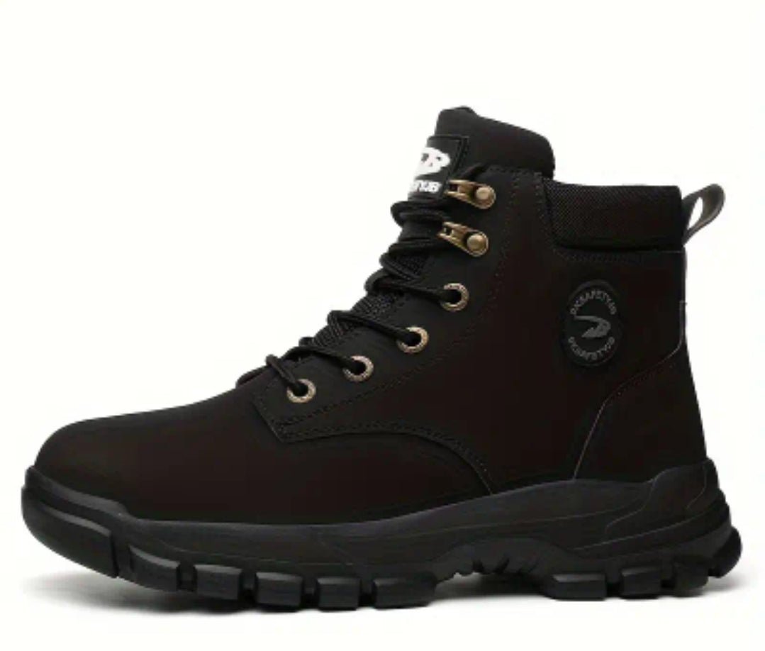 Chaussure de sécurité montantes pour hommes de grande taille, couleur unie anri crevaison et bout en acier, confortable,antidérapantes,à lacets et semelle en EVA,chaussures de travail durables - CarlastoreChaussure de sécurité montantes pour hommes de grande taille, couleur unie anri crevaison et bout en acier, confortable,antidérapantes,à lacets et semelle en EVA,chaussures de travail durablesCarlastoreCarlastore