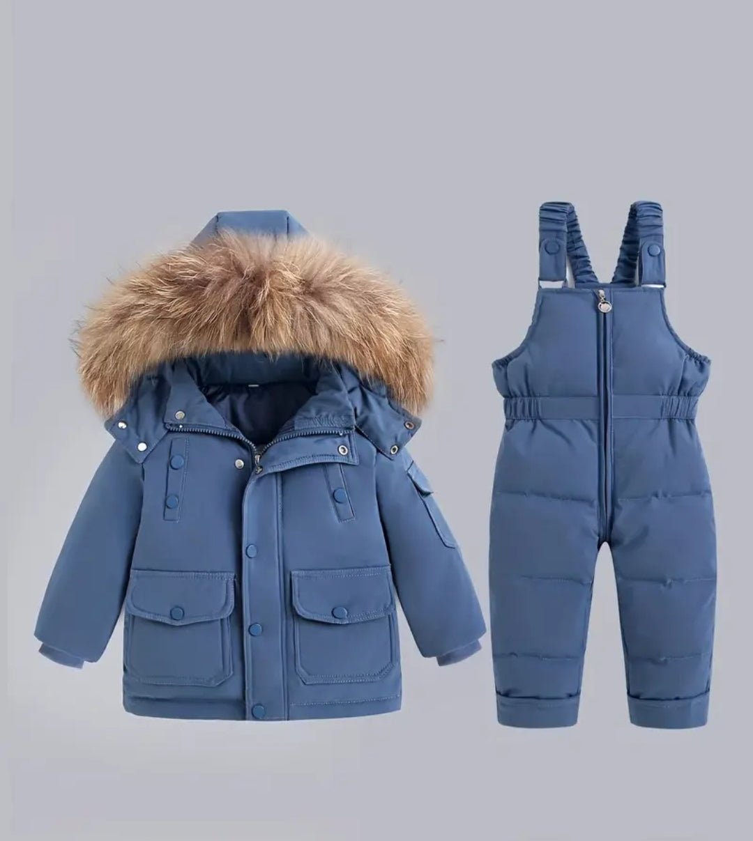 Ensemble chaud et confortable pour garçons, veste à capuchon en duvet de canards blanc à fermeture éclair à manche longue et ensemble de salopette rembourré à fermeture éclair, adapté aux activités de plein air en automne et en hiver - CarlastoreEnsemble chaud et confortable pour garçons, veste à capuchon en duvet de canards blanc à fermeture éclair à manche longue et ensemble de salopette rembourré à fermeture éclair, adapté aux activités de plein air en automne et en hiverCarlastoreCarlastore