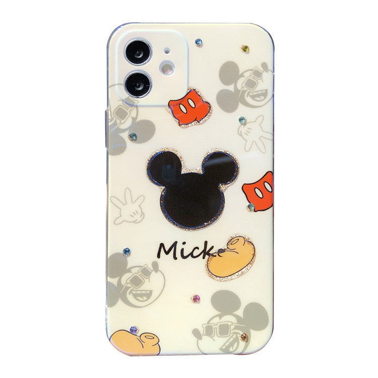 Loose Minnie Minnie Suitable For Apple 12pro Mobile Phone Cover Lovely 8 Flash Drill iPhone11promax Soft Case Soft Case