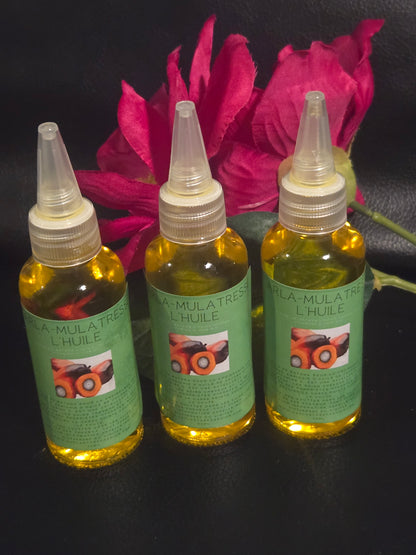 Carla-mulatresse à base de l'huile batana 100% bio pour la croissance des cheveux, stimuler,hydrater et augmenter le volume