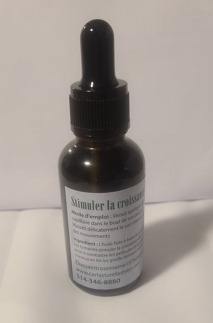 Carla-mulâtresse l'huile 1oz c'est un produit pour la pousse des cheveux extra  💯/💯 bio à base de gombo, Romarin, gingembre, girofle etc....