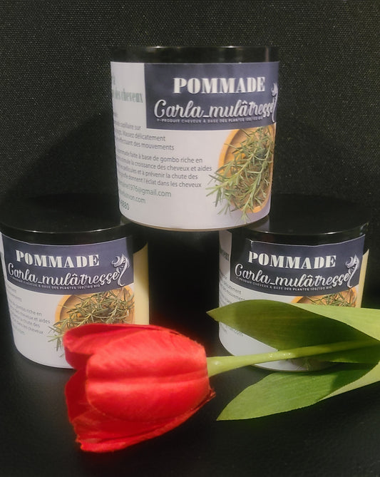 3 pommade Carla-mulâtresse 6 oz 💯 bio à base de gombo, Romarin,gingembre et girofle et...gombo riche en fibres