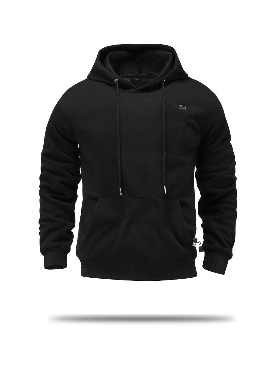 Hooded heating sweatshirt men's USB heating sweatshirt warm outdoor electric heating