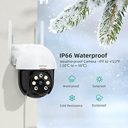 2K Security Camera Outdoor with Motion Tracking & Detection