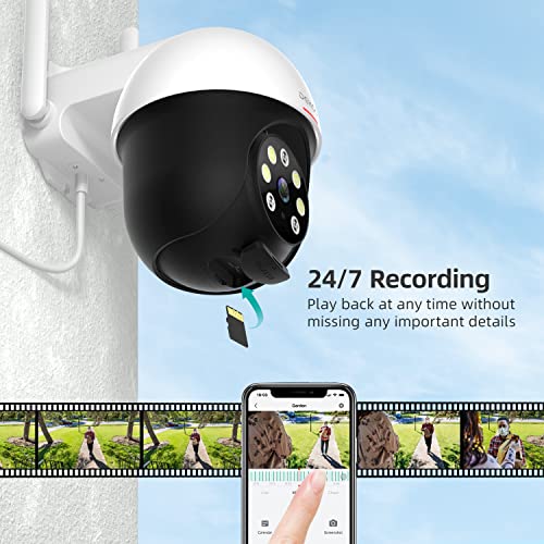 2K Security Camera Outdoor with Motion Tracking & Detection