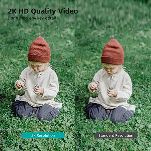 2K Security Camera Outdoor with Motion Tracking & Detection
