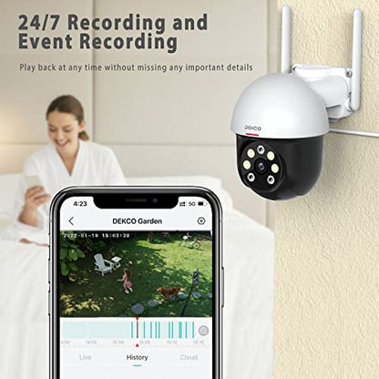 2K Security Camera Outdoor with Motion Tracking & Detection