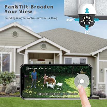 2K Security Camera Outdoor with Motion Tracking & Detection