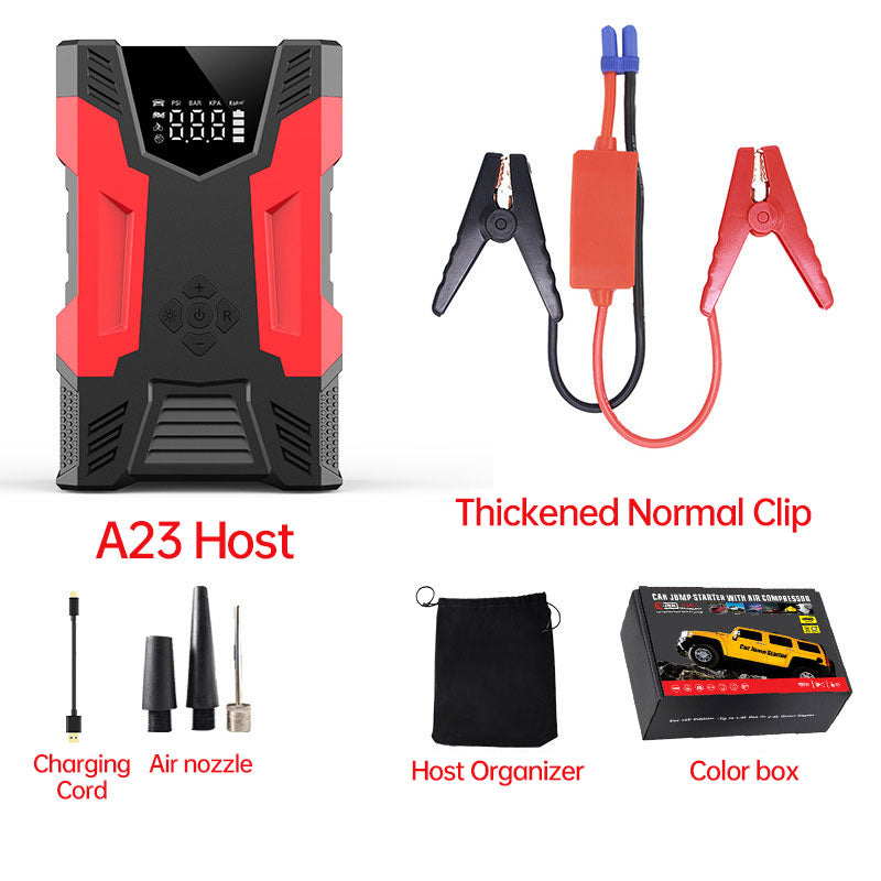 Car Jump Starter With Air Compressor Portable 12V Jump Starter Power Bank Battery Pack Lithium Battery Booster